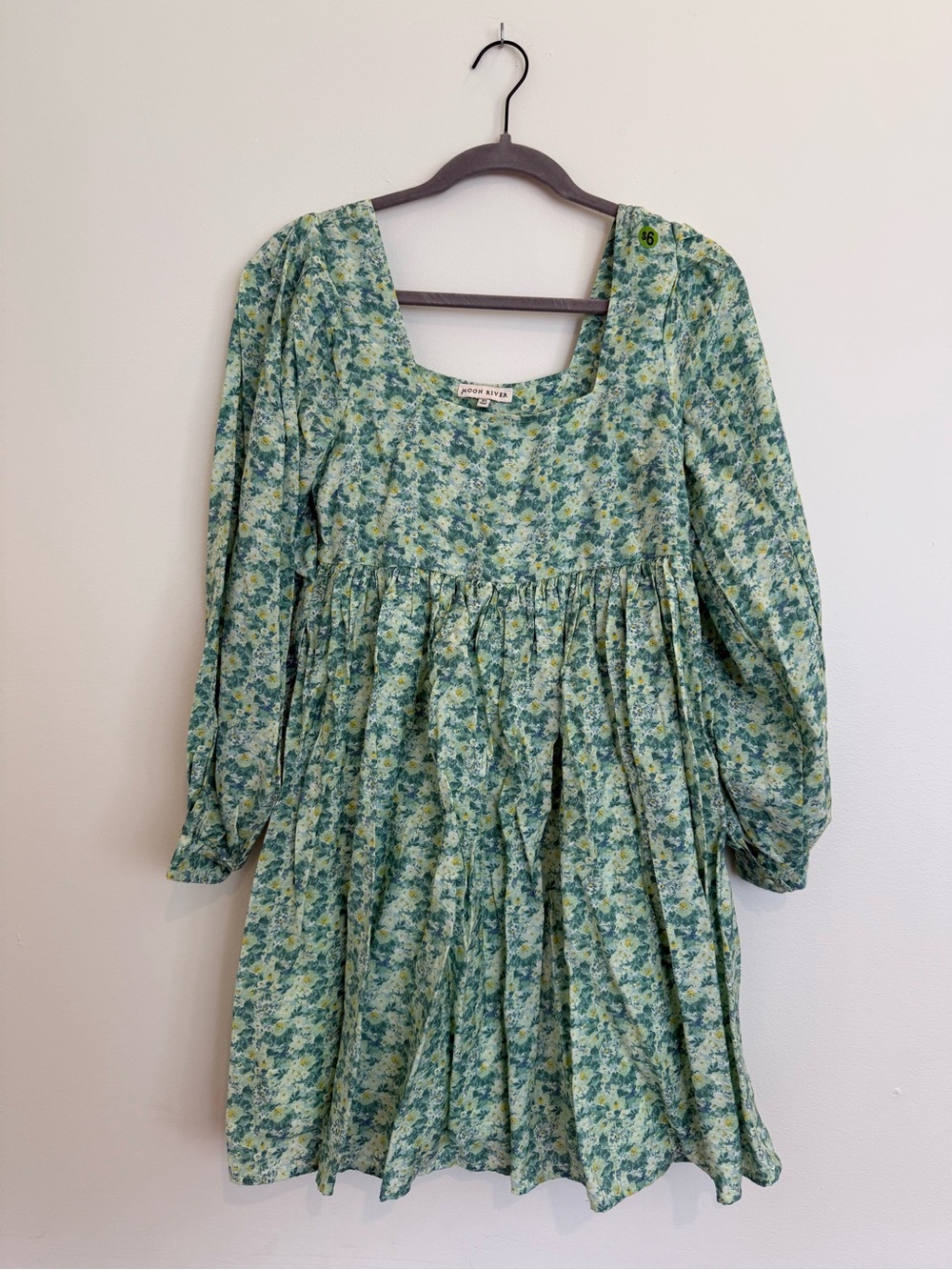 Moon River Green Floral Sundress
